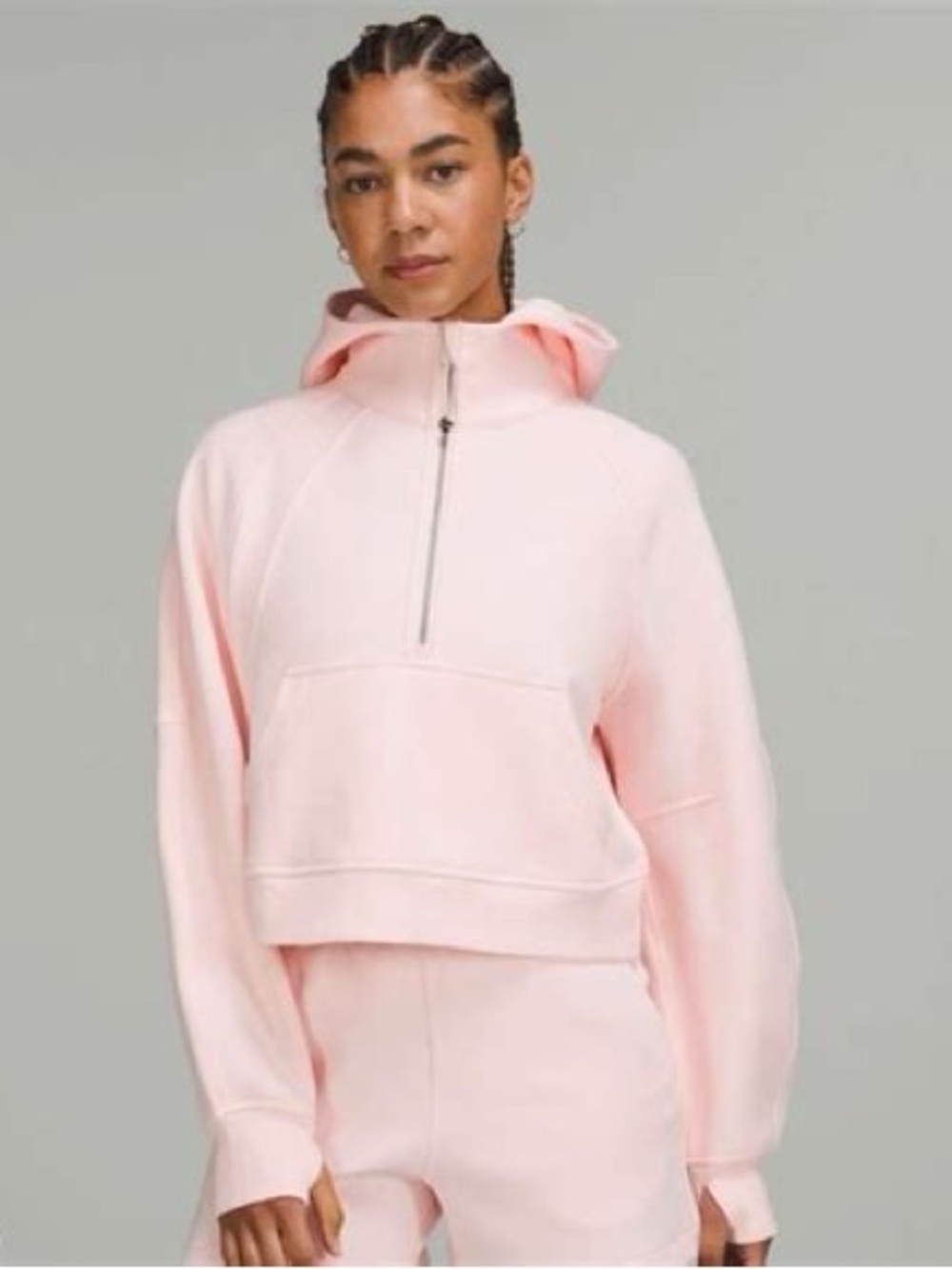 Lululemon Scuba Oversized Half-Zip Hoodie in Strawberry Milkshake